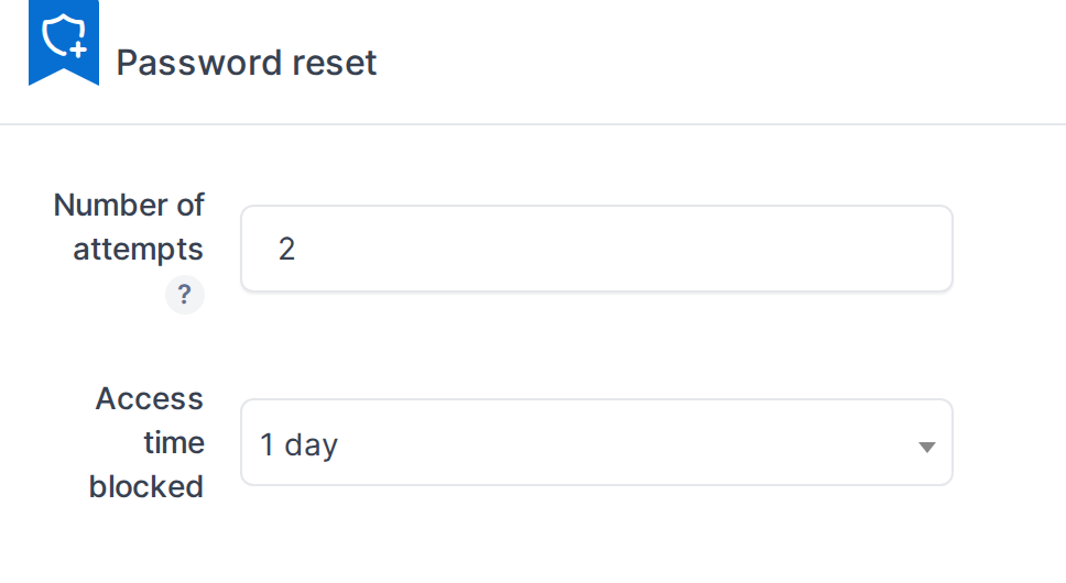 Password reset is limited to 3 attempts per 600 seconds to prevent reset-link abuse.