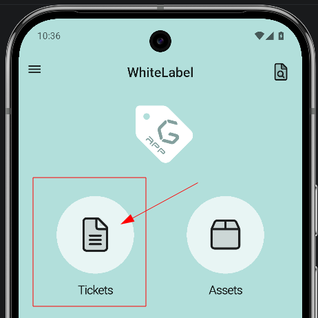 Side menu with Tickets