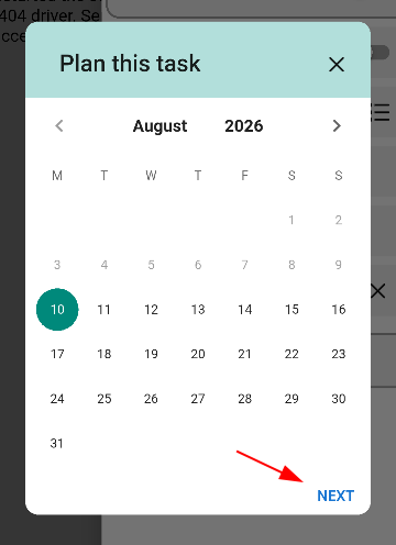Planning form