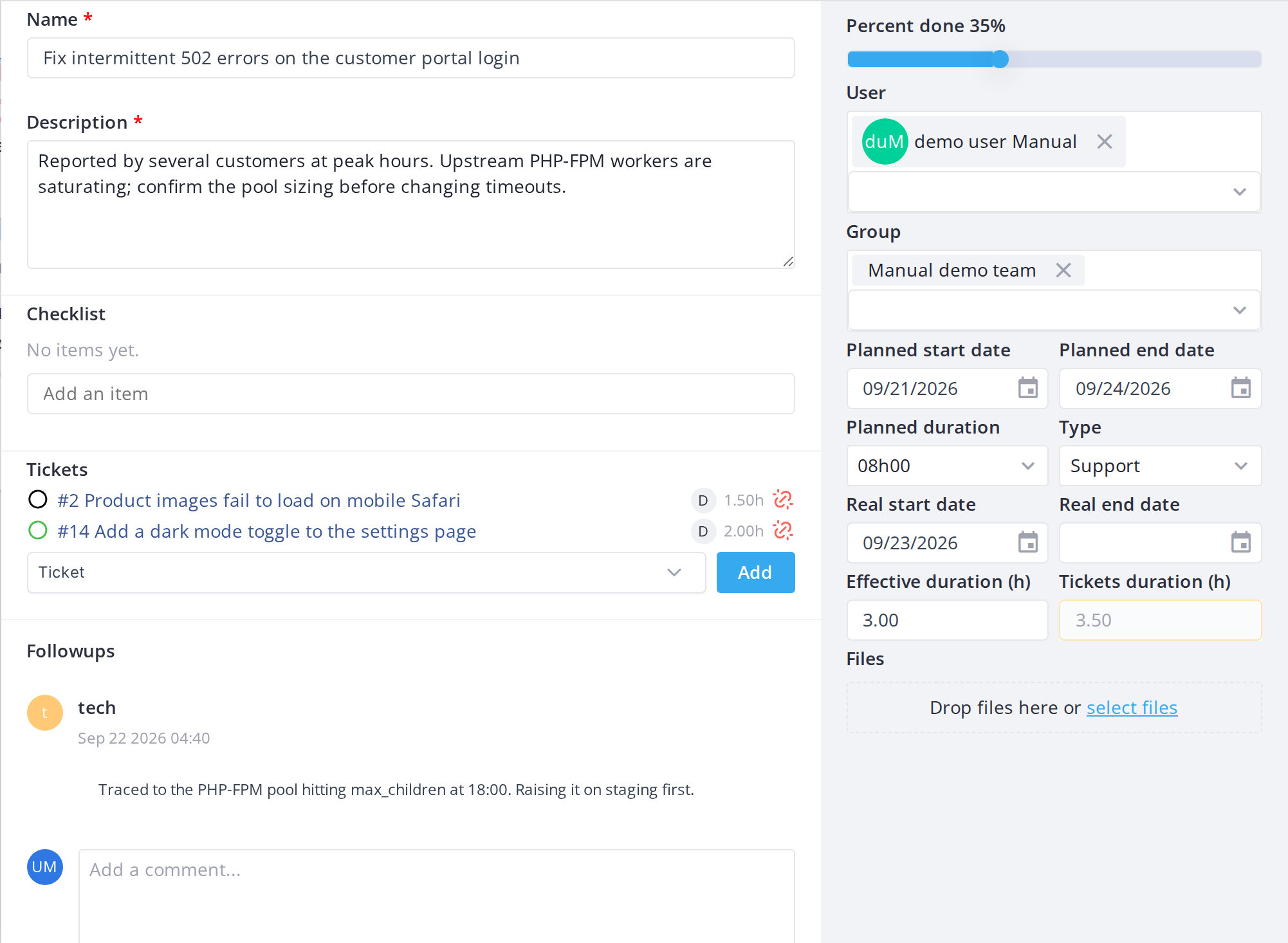 Editing cards, comments and attachments — Edit the title or description