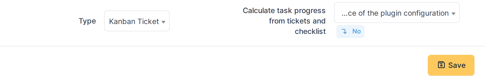 Choosing and changing a project type — Change the type of one project