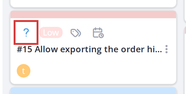 Icon meanings and tooltips — Ticket type icon (tickets only)